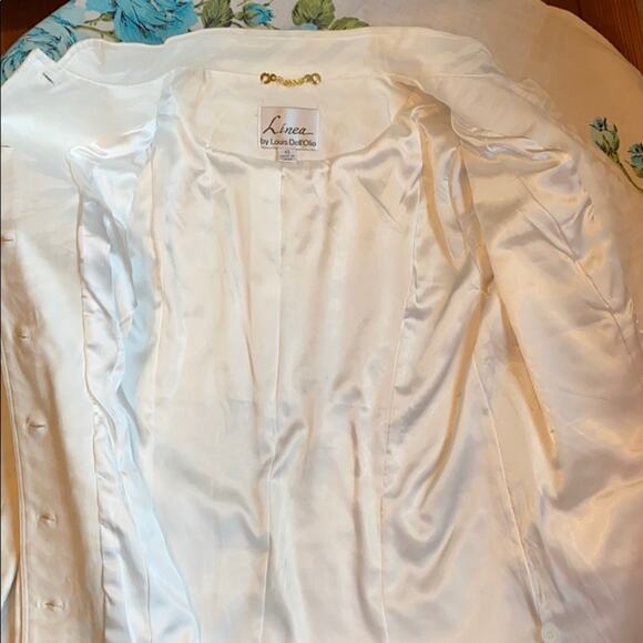 Linea Louis Dell’Olio Xs Ivory Tiger Stripe Jacquard Weave Short Jacket MINT! - Picture 6 of 8